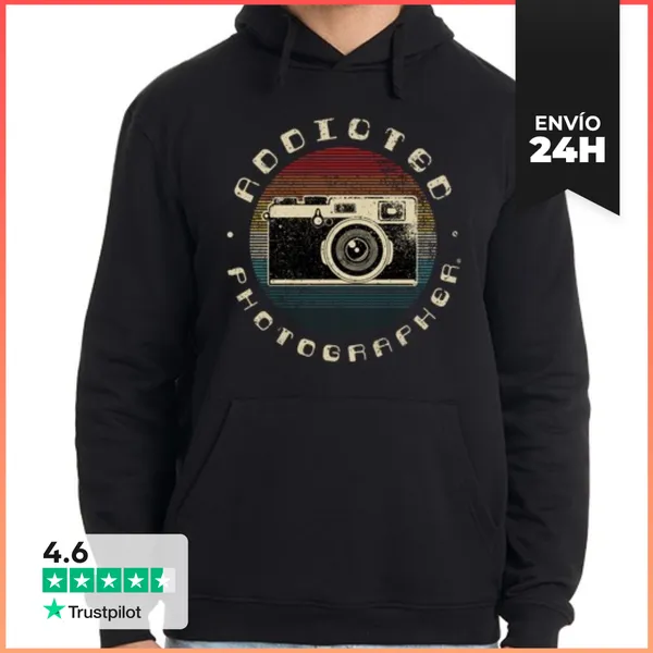 Sudadera Unisex Con Capucha Addicted Photographer LaTostadora