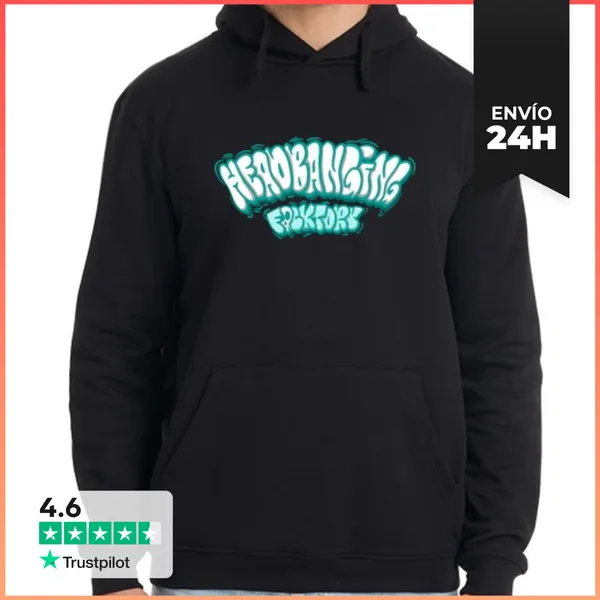 Sudadera Unisex Con Capucha Headbanging Graffiti Black