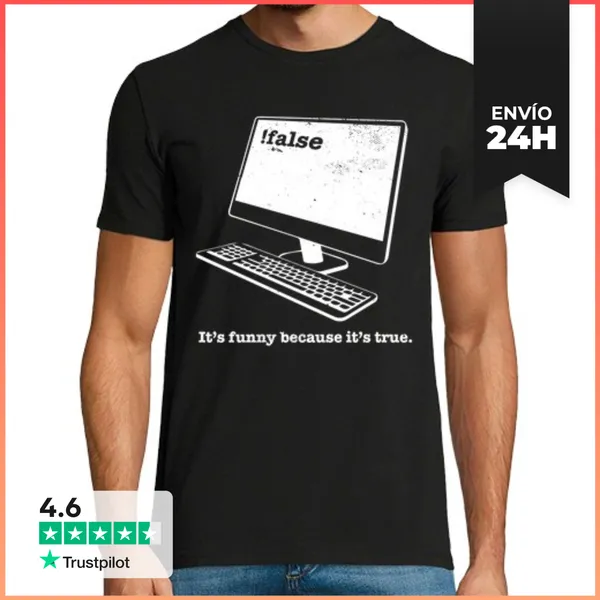 Camiseta Hombre Clásica Programador Programando I False Its