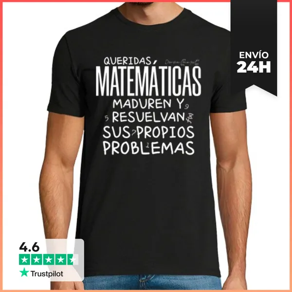 Camiseta Hombre Clásica Queridas Matemáticas Regalo Divertido