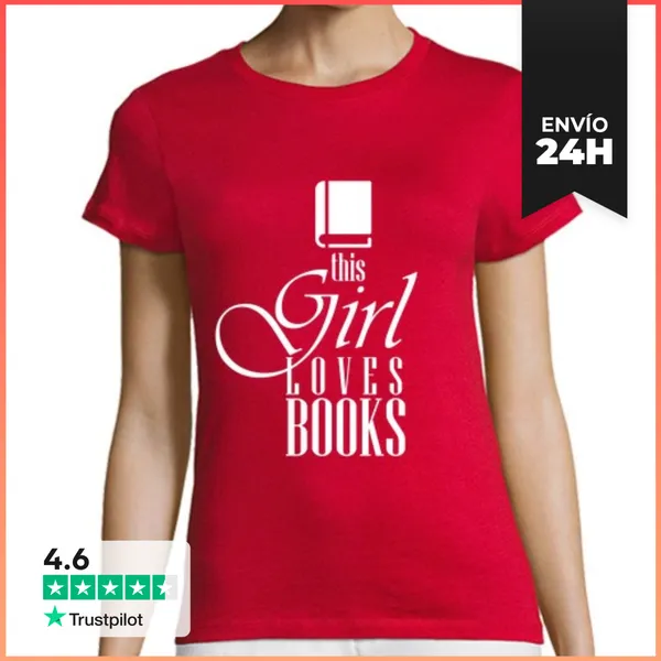 Camiseta Mujer Clásica Esta Chica Ama Libros LaTostadora