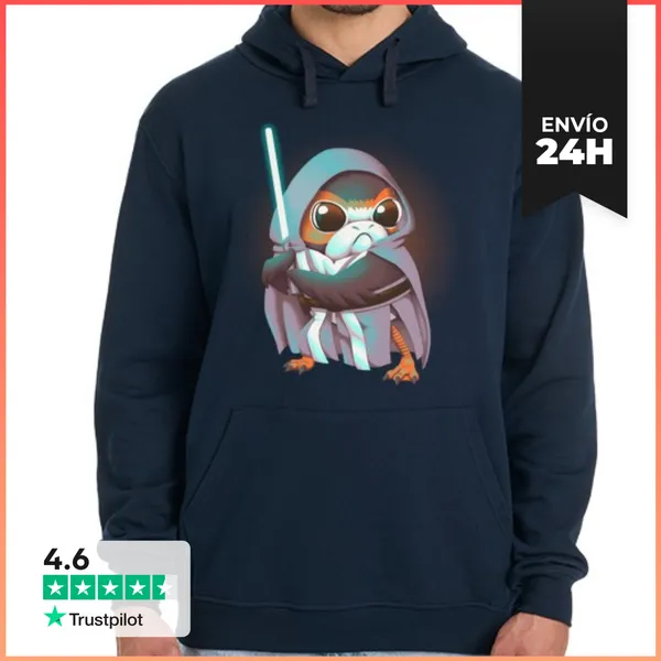 Sudadera Unisex Con Capucha El Último Porg - Maestro Jedi, Fuerza