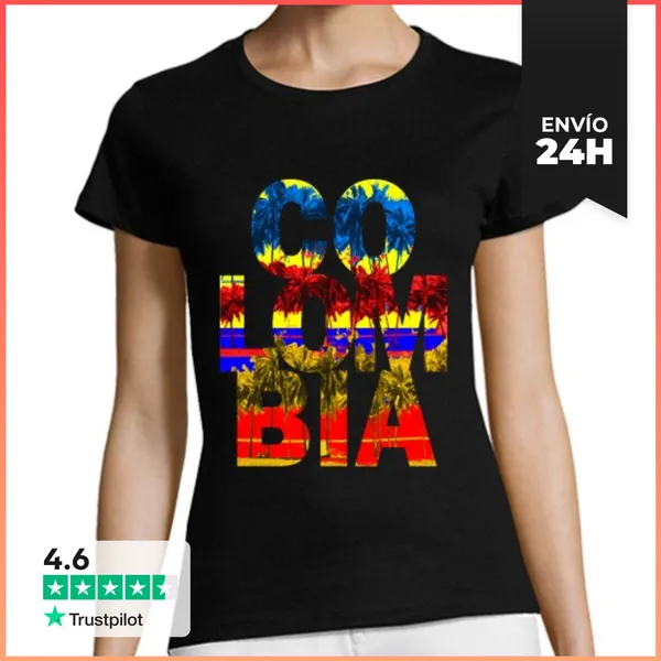Camiseta Mujer Clásica Palmas Colombia LaTostadora