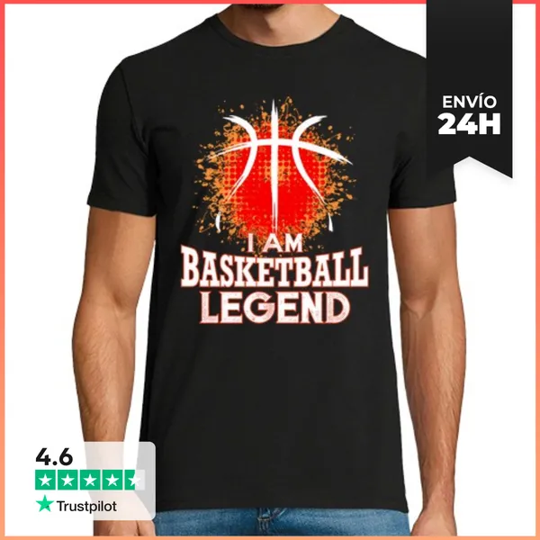 Camiseta Hombre Clásica Leyenda Del Regalo Del Baloncesto