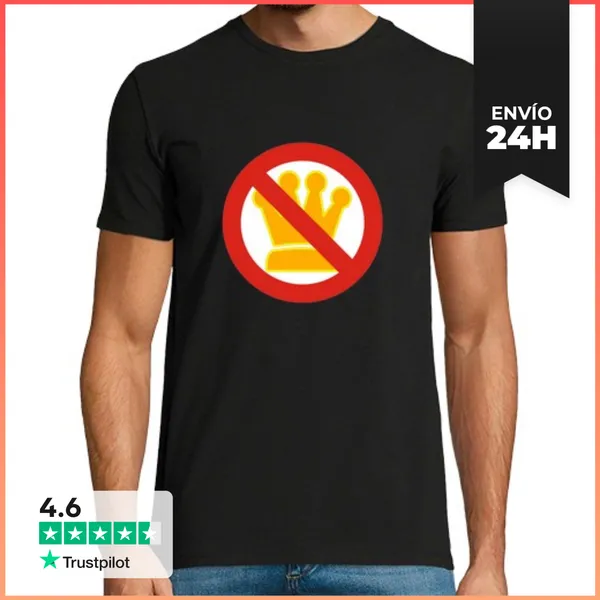 Camiseta Hombre Clásica Señal Prohibido Corona LaTostadora