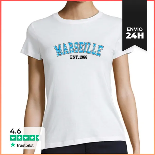 Camiseta Mujer Clásica Marsella Est 1966 LaTostadora