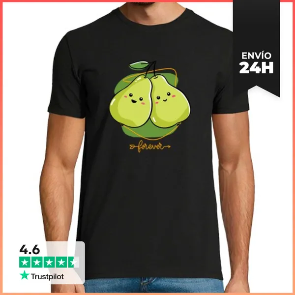 Camiseta Hombre Clásica Abanico De Frutas Fruta Pera LaTostadora