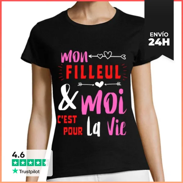 Camiseta Mujer Clásica Mi Ahijado Y Yo Es De Por Vida LaTostadora