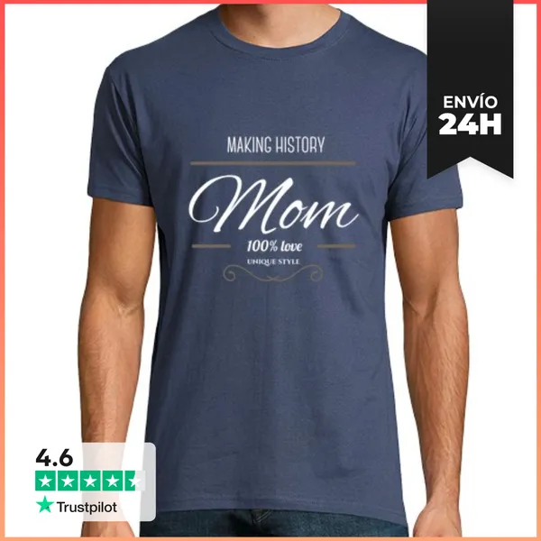 Camiseta Hombre Clásica Making History Mom White LaTostadora