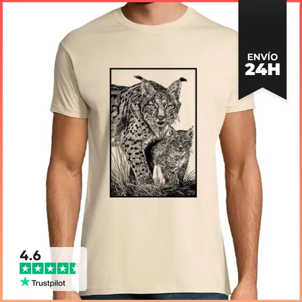 Camiseta Hombre Clásica Lince Ibérico LaTostadora