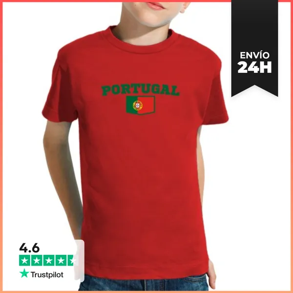 Camiseta Clásica Para Niños Camiseta Portugal Personalizable Niño