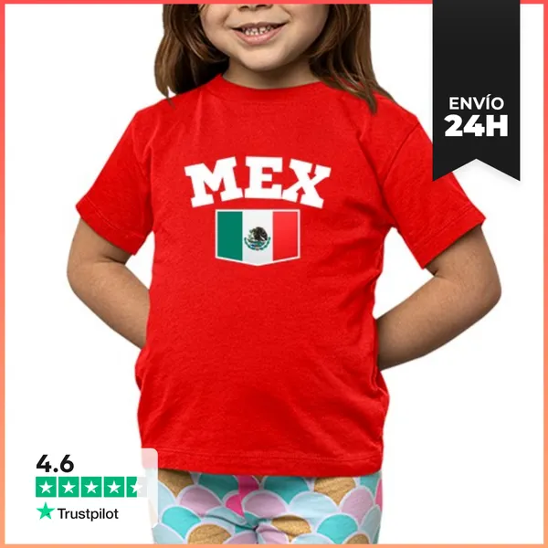 Camiseta Clásica Para Niños Camiseta México MEX Personalizable