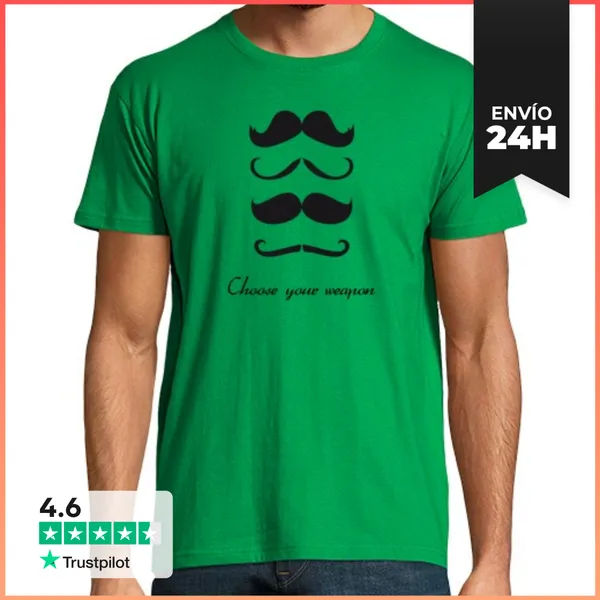 Camiseta Hombre Clásica Choose Your Weapon LaTostadora