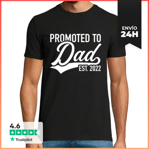 Camiseta Hombre Clásica Ascendido A Papá 2022 LaTostadora
