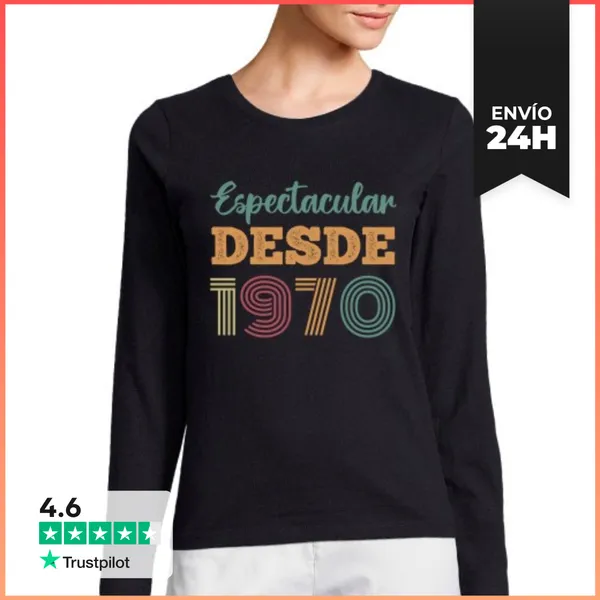 Camiseta Mujer Manga Larga ESPECTACULAR DESDE 1970 LaTostadora