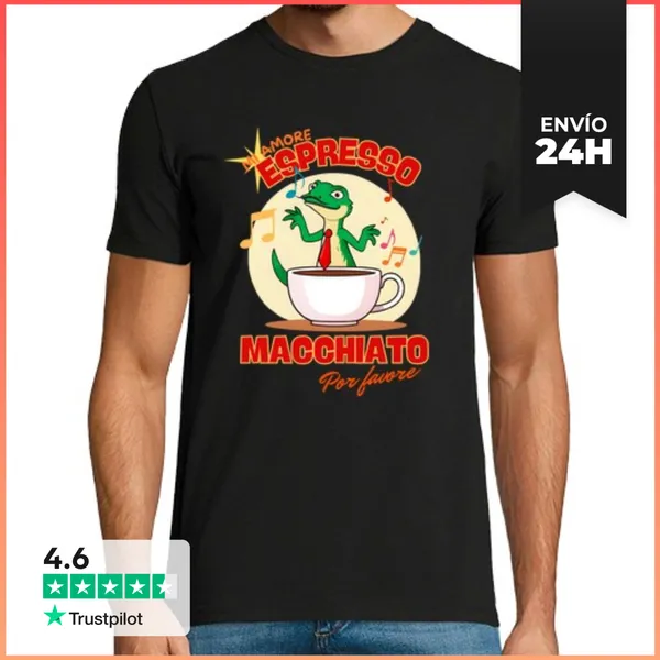 Camiseta Hombre Clásica Espresso Macchiato LaTostadora