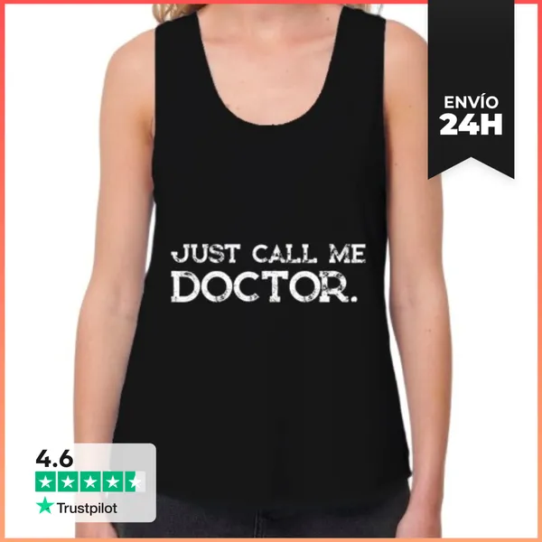 Camiseta Mujer Sin Mangas, Loose Fit Regalos De Doctor Md Solo