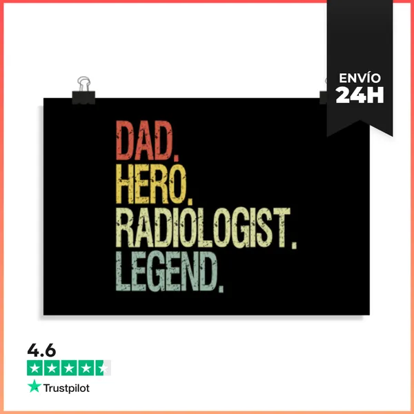 Póster Horizontal Papá Radiólogo LaTostadora