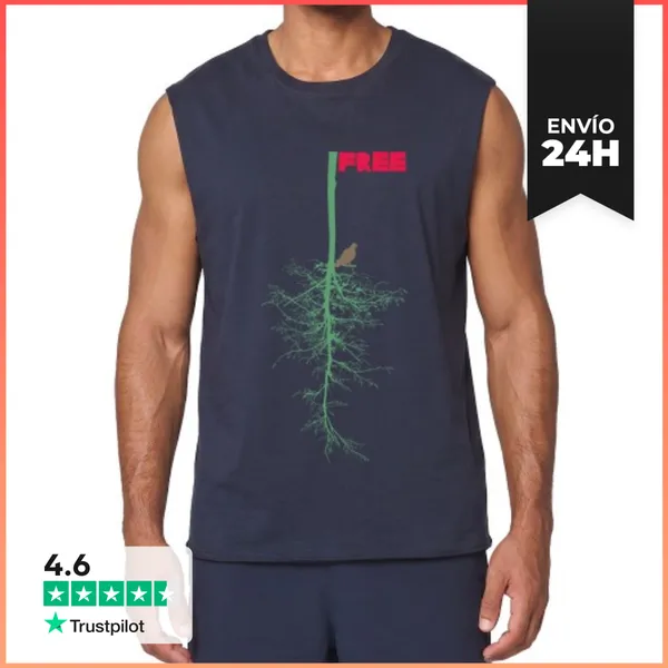 Camiseta Sin Mangas Free Alma Libre Ilustración Libertad