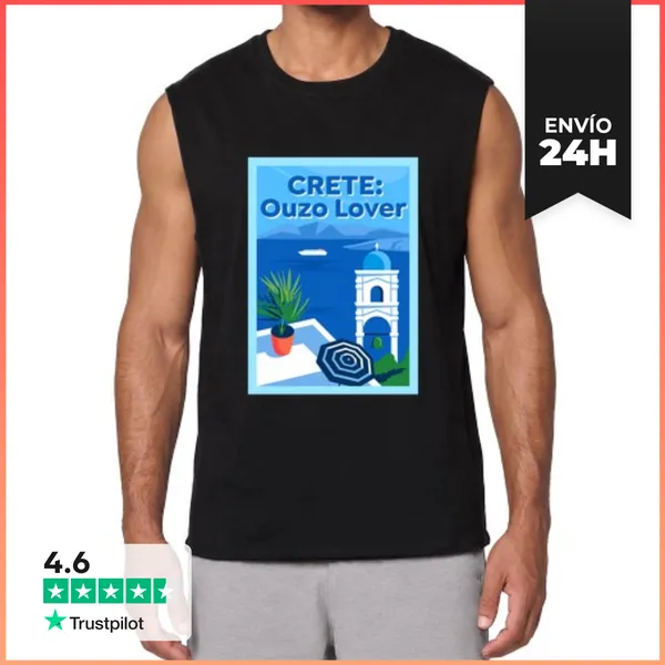 Camiseta Sin Mangas Amante De Creta Ouzo LaTostadora