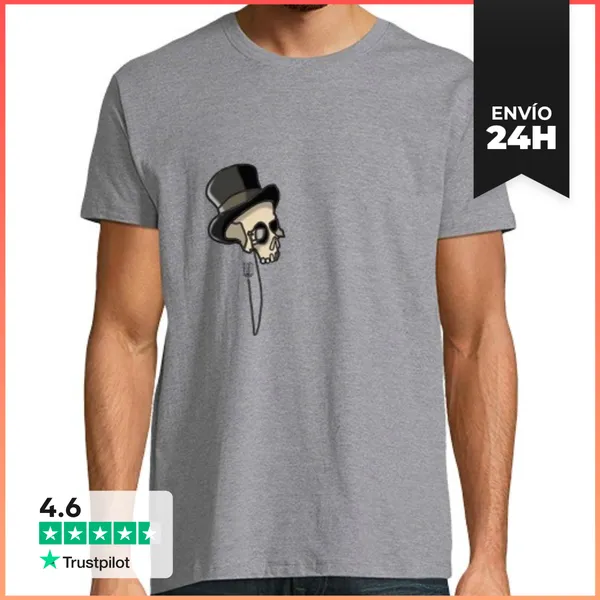 Camiseta Hombre Clásica Señor Calavera LaTostadora