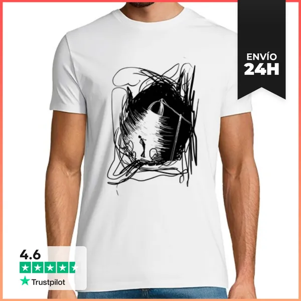 Camiseta Hombre Clásica Seguir La Luz LaTostadora