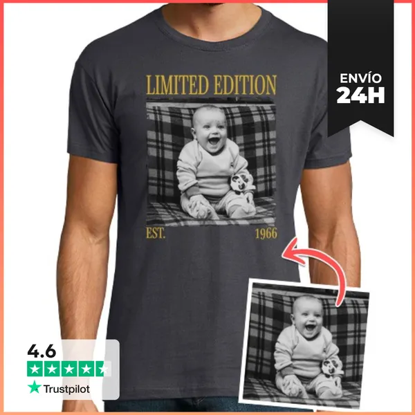 Camiseta Hombre Clásica Camiseta 1966 Limited Edition Foto