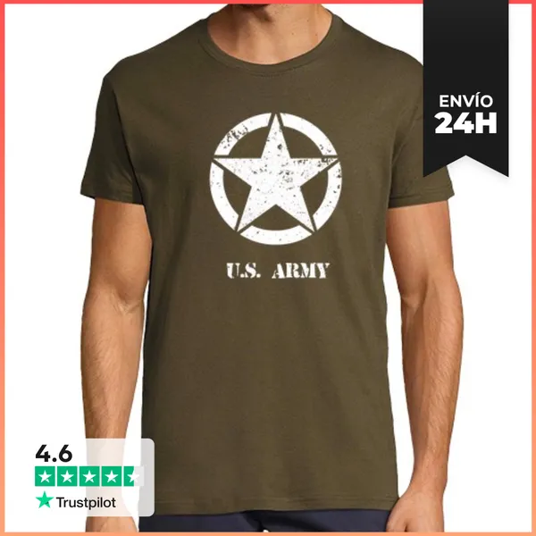 Camiseta Hombre Clásica U.S. Army Light LaTostadora