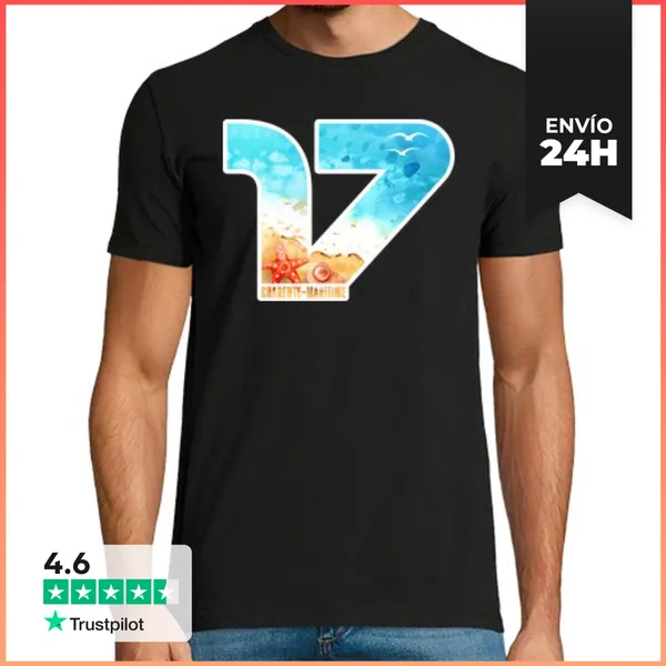 Camiseta Hombre Clásica Departamento 17 Charente Maritime