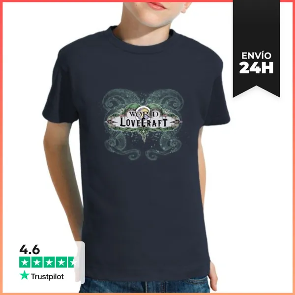 Camiseta Clásica Para Niños World Of Lovecraft - Niño LaTostadora