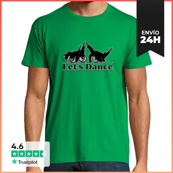 Camiseta Hombre Clásica Let S Dance. Camiseta Manga Corta Hombre