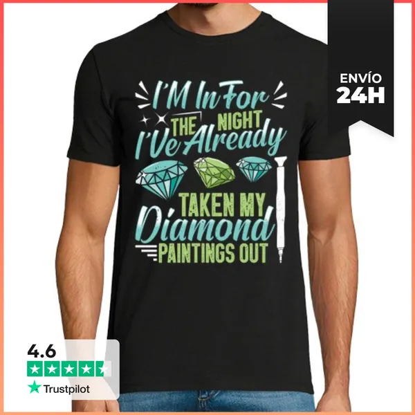 Camiseta Hombre Clásica Kits De Pintura De Diamantes Para Adultos