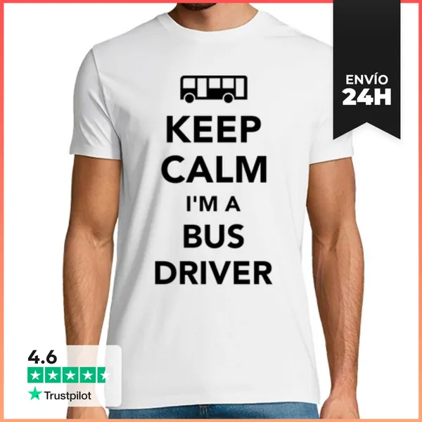Camiseta Hombre Clásica Mantener La Calma Que Soy Un Conductor De
