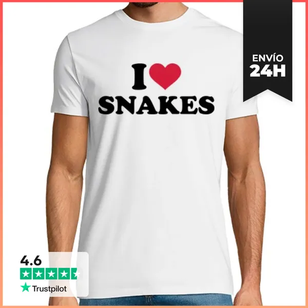 Camiseta Hombre Clásica Amo Serpientes LaTostadora