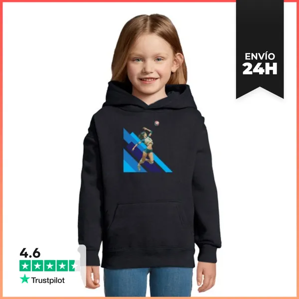Sudadera Para Niños Con Capucha Jugador De Voleibol Opuesto