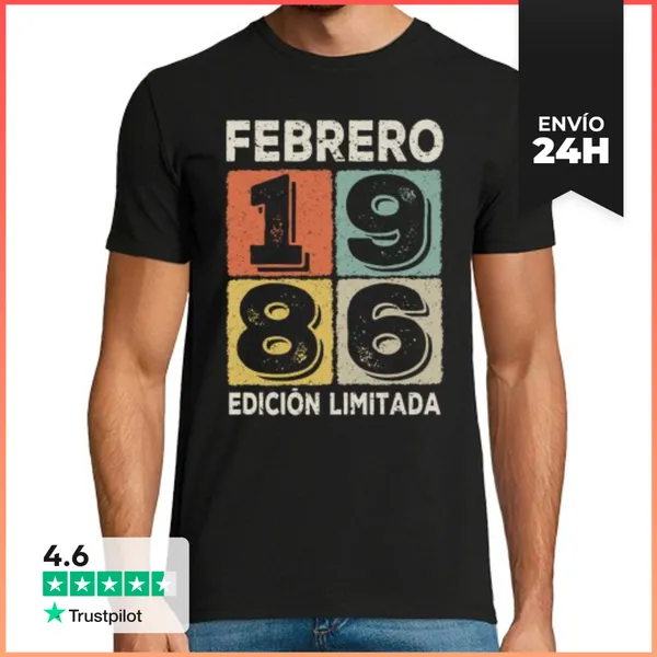 Camiseta Hombre Clásica Edición Febrero 1986 LaTostadora