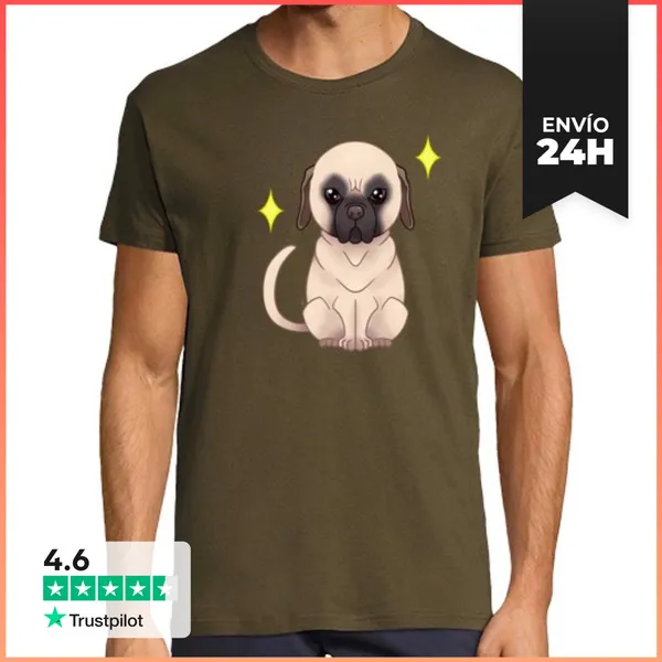 Camiseta Hombre Clásica Mastín Inglés LaTostadora
