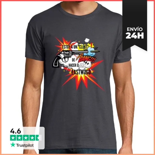Camiseta Hombre Clásica Estoy A Un Clint LaTostadora