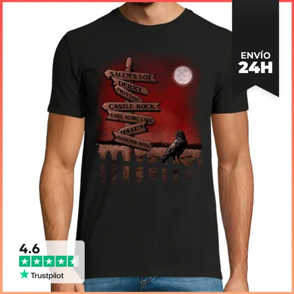 Camiseta Hombre Clásica Horror Crossroads LaTostadora