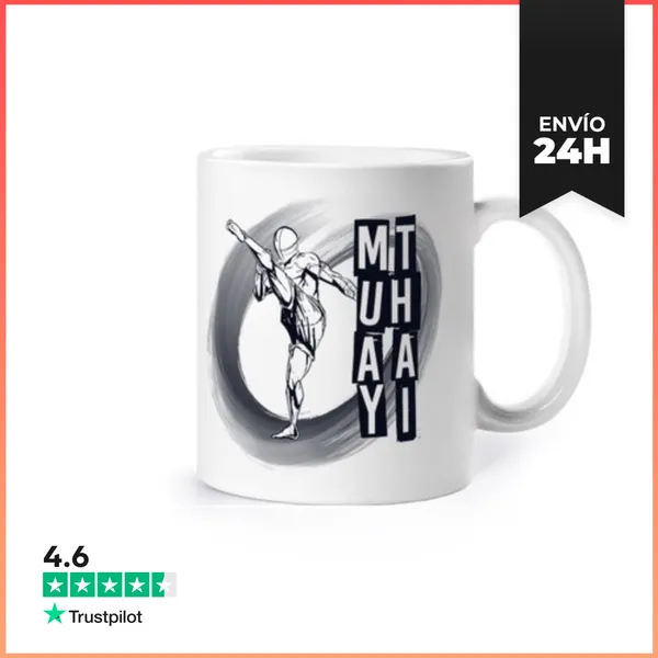 Taza Muay Thai - Arte Del Bosquejo LaTostadora