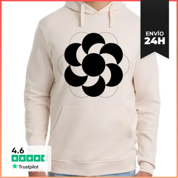 Sudadera Unisex Con Capucha Círculo De Cultivos De Flores