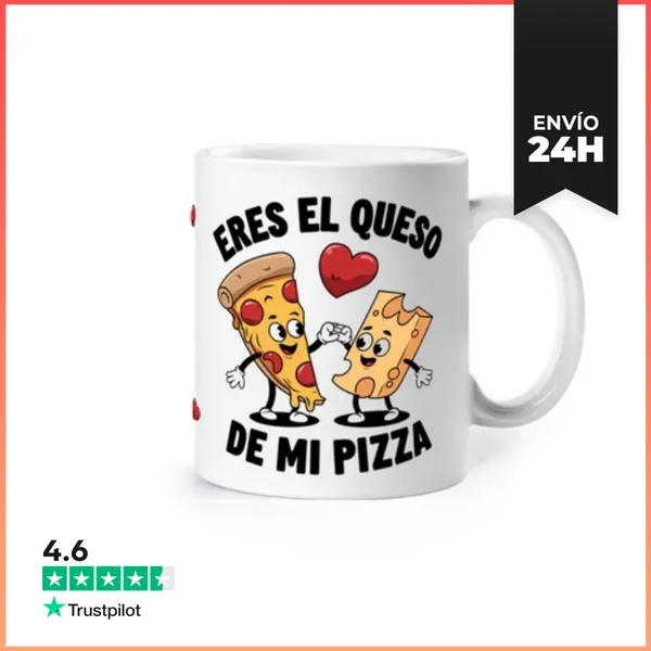 Taza Eres El Queso De Mi Pizza Regalos Novio Regalos Para Novio