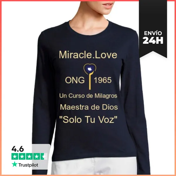 Camiseta Mujer Manga Larga Mujer, Manga Larga, Azul Marino