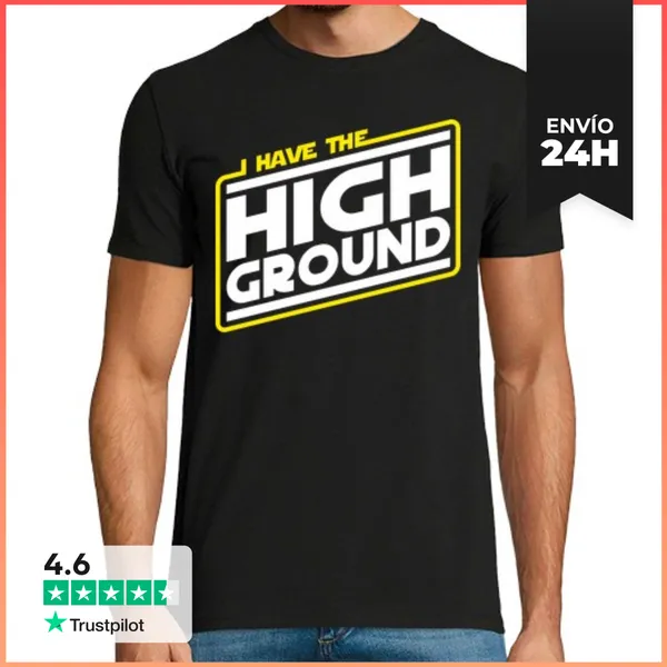 Camiseta Hombre Clásica I Have The High Ground LaTostadora
