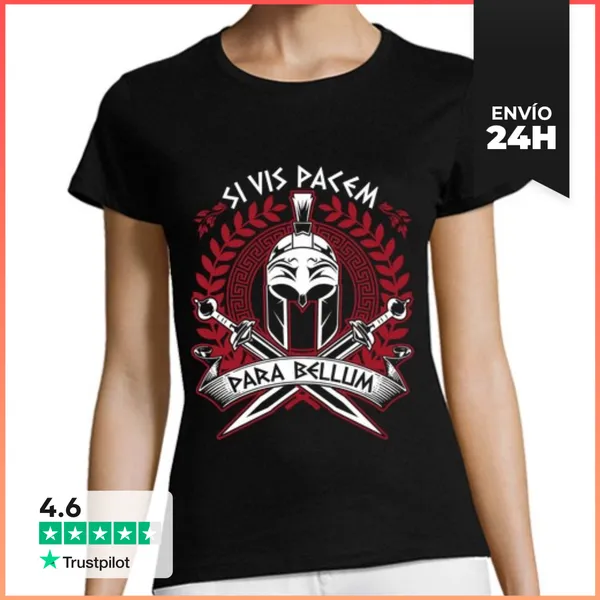 Camiseta Mujer Clásica Si Vis Pacem Para Bellum Frases Latín