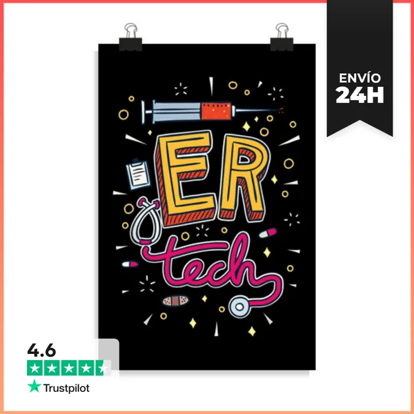 Póster Vertical Tecnólogo De Sala De Emergencias ER LaTostadora