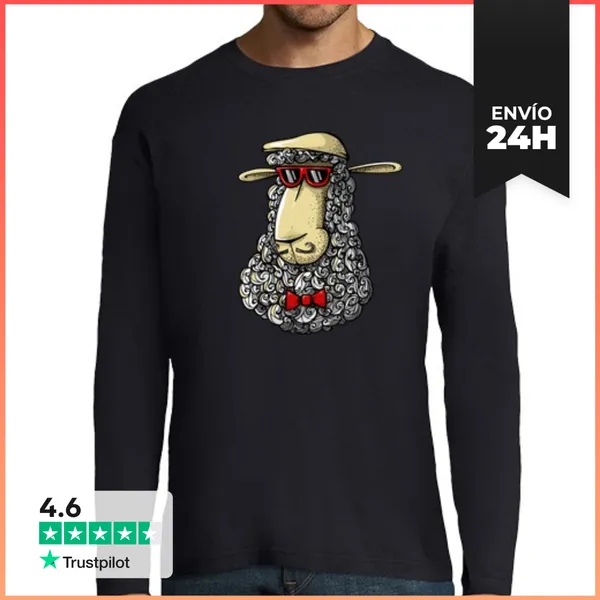Camiseta Hombre Manga Larga Señor Oveja LaTostadora