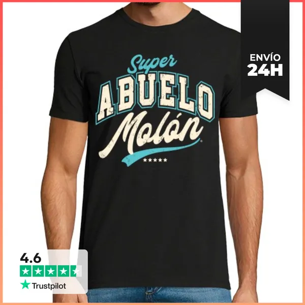 Camiseta Hombre Clásica Superabuelo Molón LaTostadora