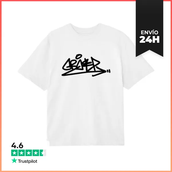 Camiseta Oversize GRAFX By OX Wall Negro LaTostadora