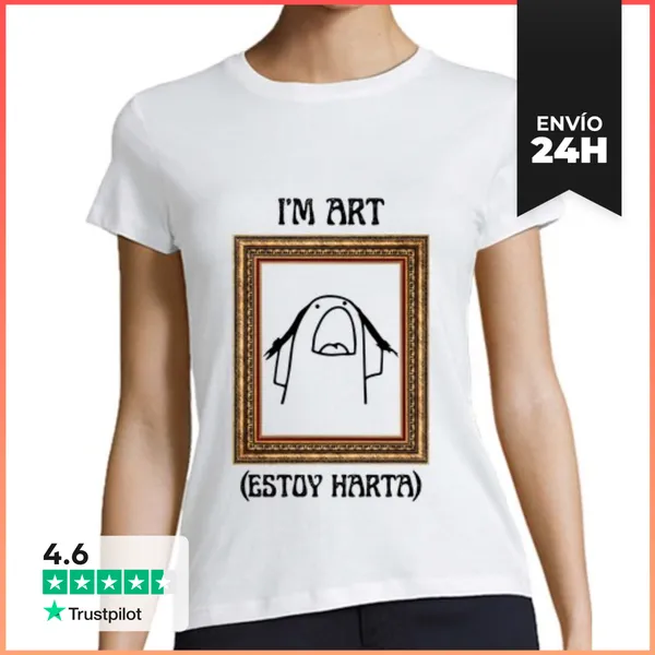 Camiseta Mujer Clásica I M Art Estoy Harta LaTostadora